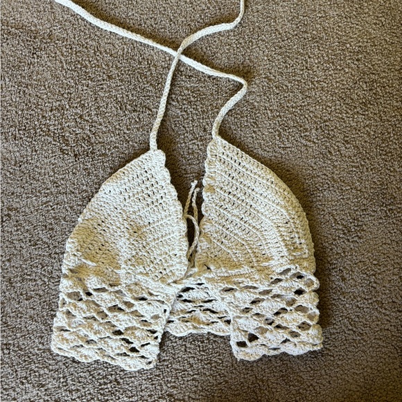 HANDMADE crochet butterfly crop top bralette - Picture 2 of 3